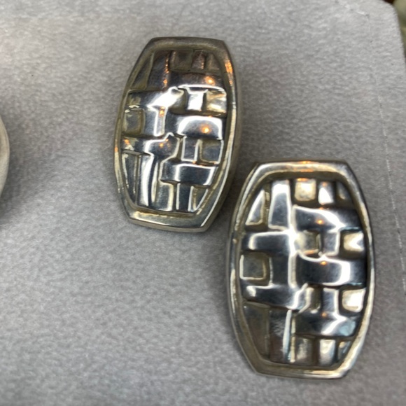 6 Pairs Vintage 925 Sterling or Pewter Earrings - Picture 8 of 9